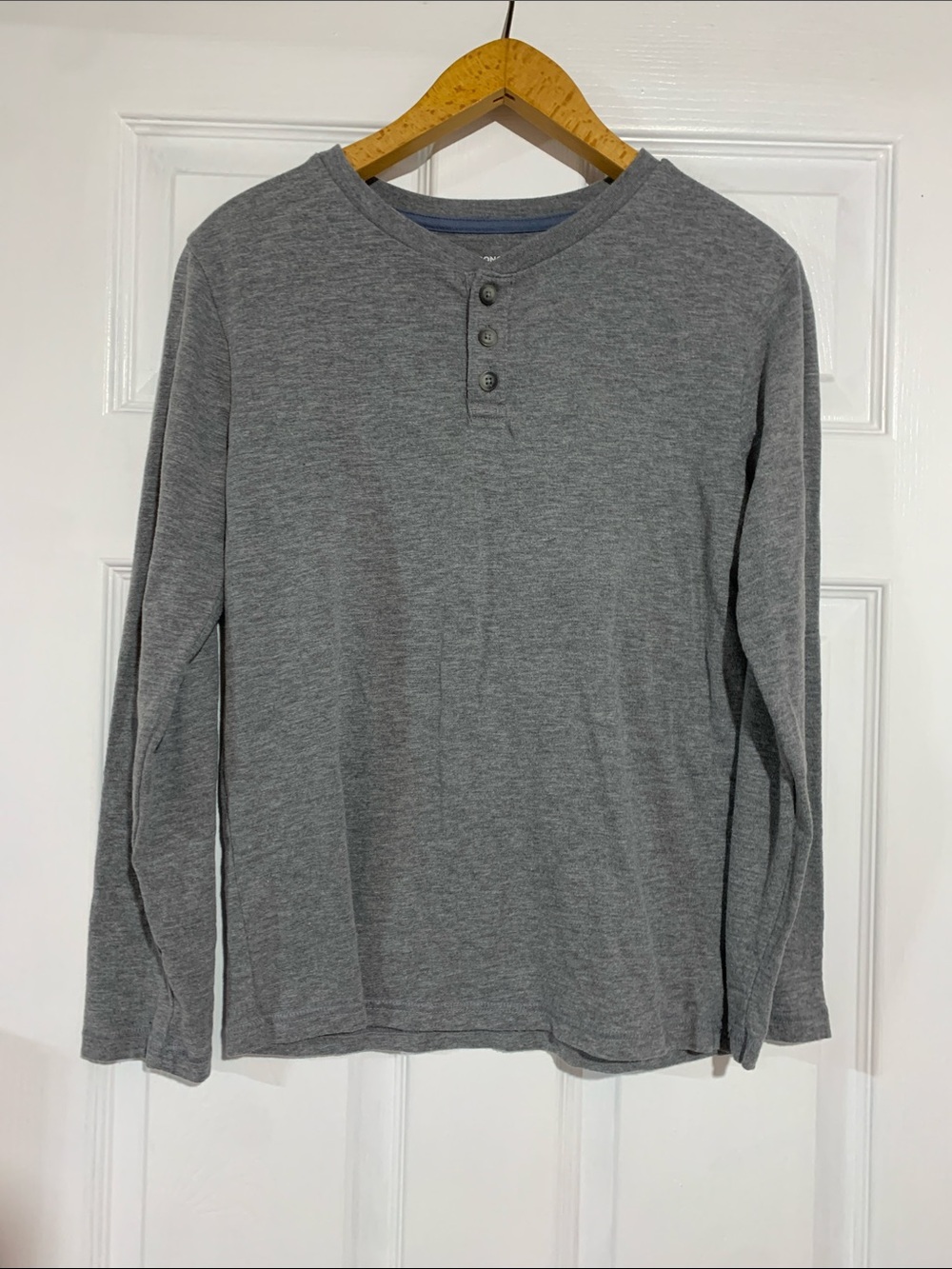 Sonoma Gray Long Sleeve Henley Shirt
